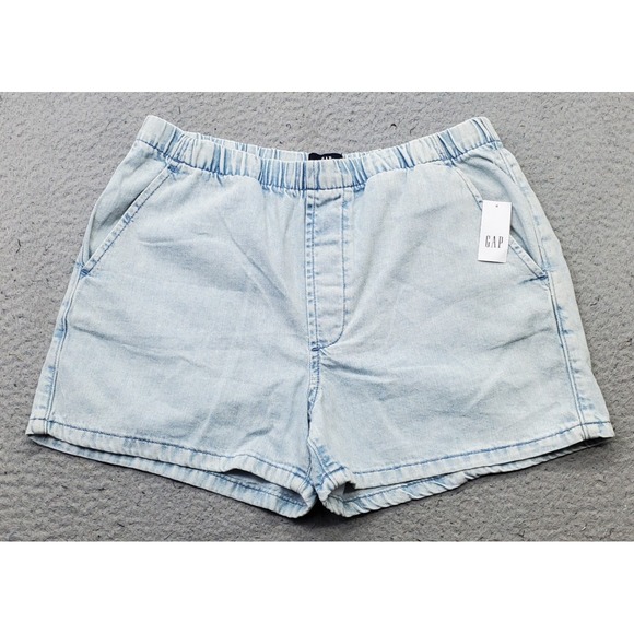 GAP Pants - Gap Shorts Womens Small Blue Denim Ultra Soft Light Wash Elastic Waist Pull On